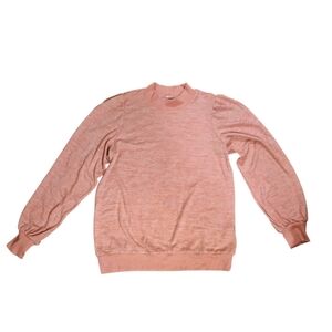 GAP Light Pink Crewneck Sweater, Balloon Sleeves, Sz Sm